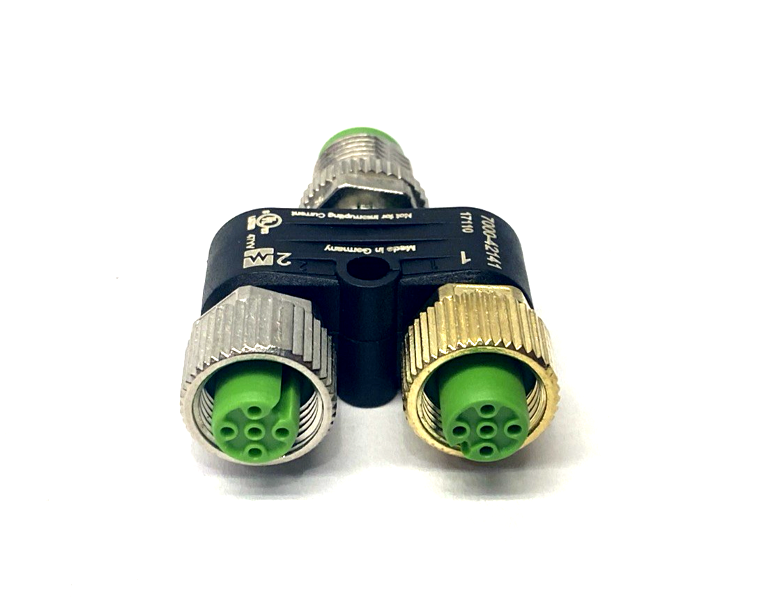 Murr Elektronik 7000-42141-0000000 T-Coupler M12 5-Pin, Male To x2 Female - Maverick Industrial Sales