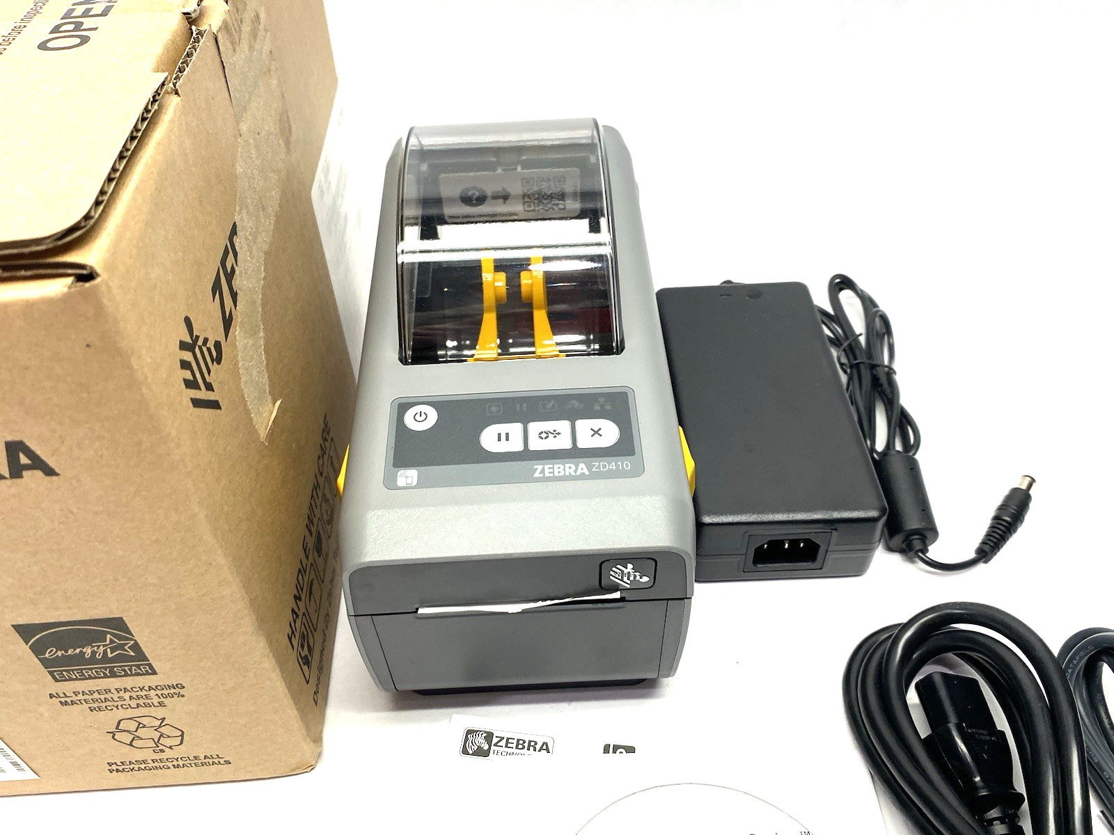 Zebra ZD41022-D01M00EZ Compact Barcode Printer ZD410, USB & Bluetooth Interface - Maverick Industrial Sales