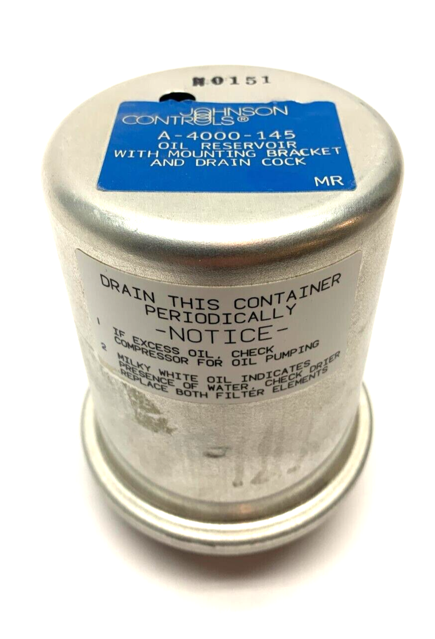 Johnson Controls A-4000-145 Oil Reservoir w/ Mounting Bracket And Drain Cock - Maverick Industrial Sales