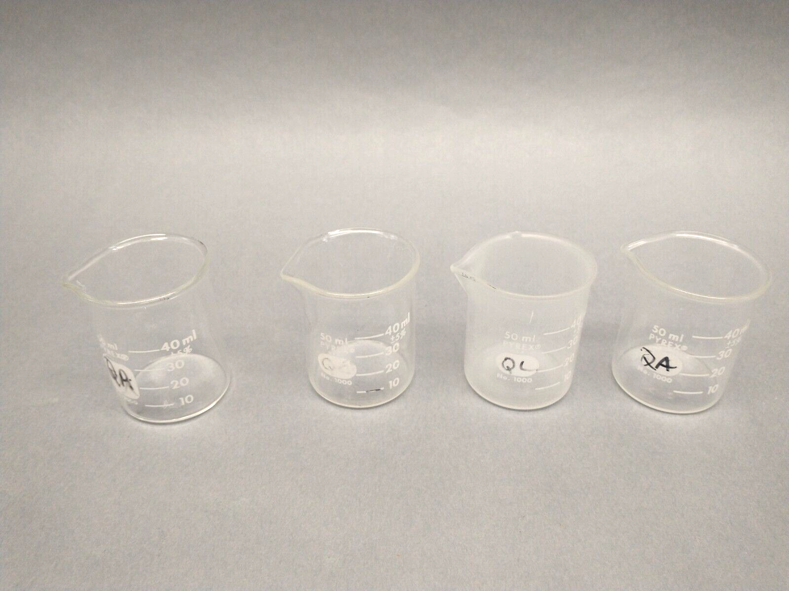 Pyrex 1000-50 Griffin Graduated Beaker 50mL LOT OF 4 - Maverick Industrial Sales