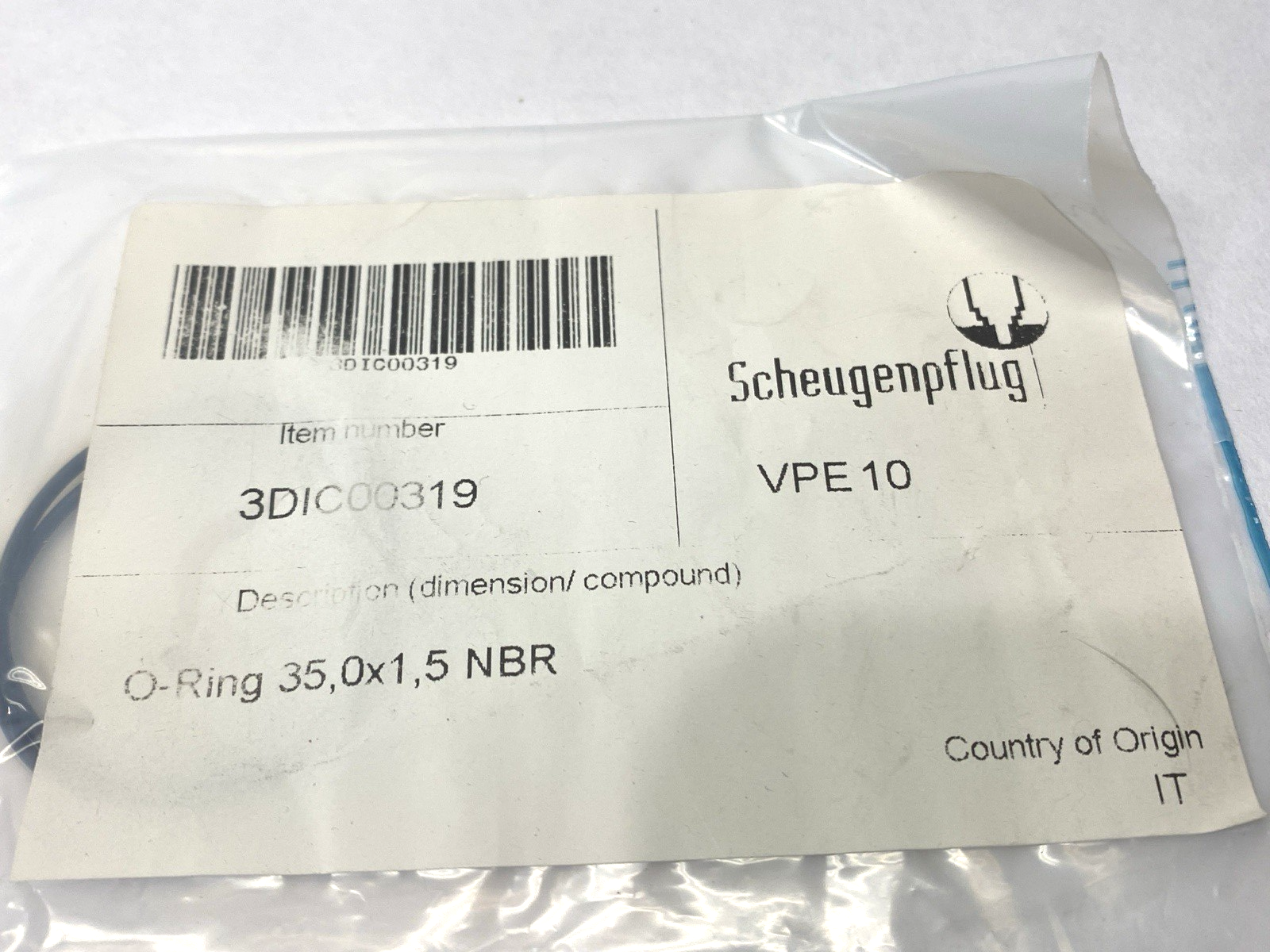 Scheugenpflug 3DIC00319 O-Ring 35mm x 1.5mm NBR 70 LOT OF 15 - Maverick Industrial Sales