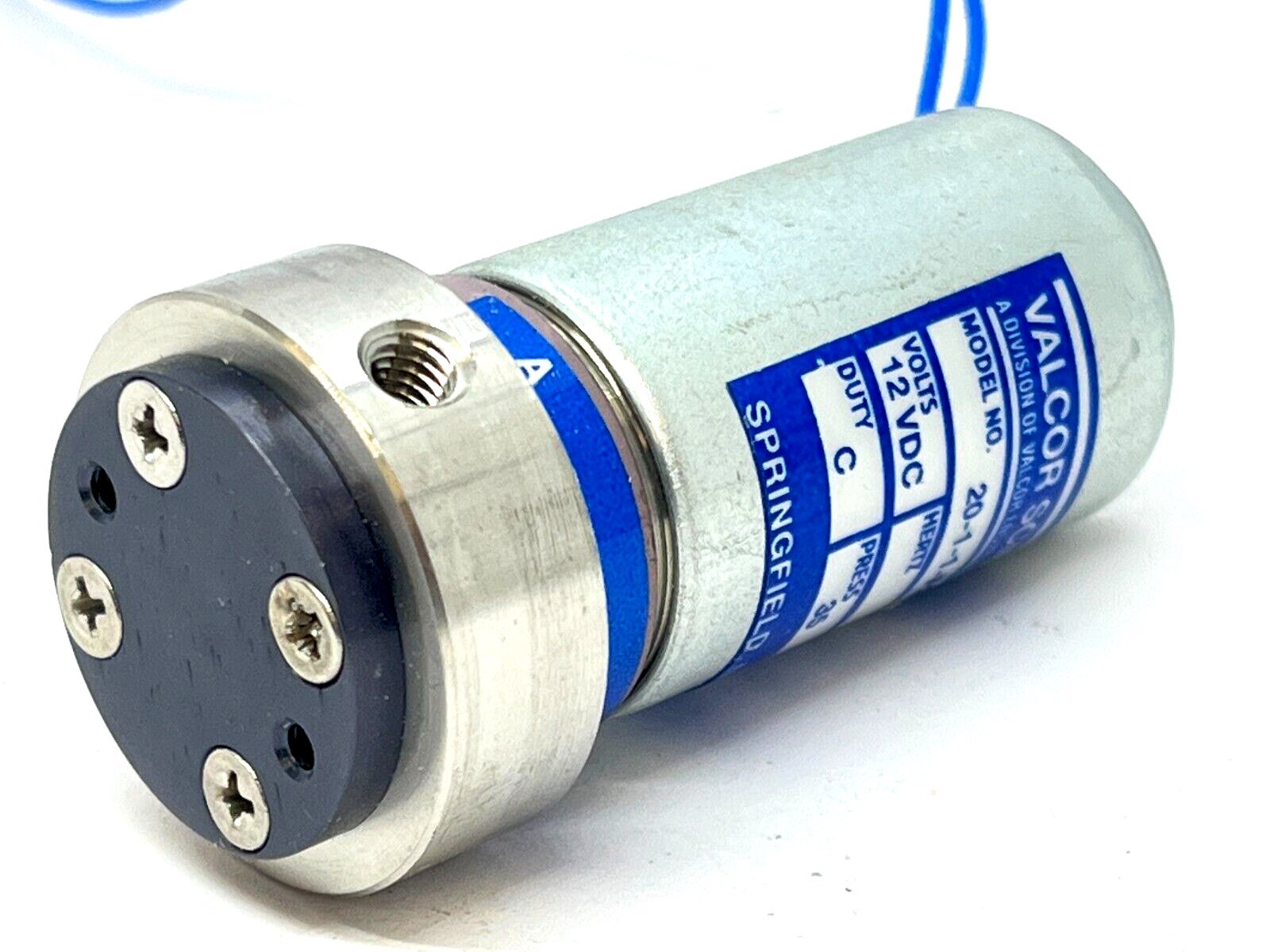 Valcor 20-1-1-F20 Solenoid Valve 1/16NPT 12VDC 1.9W - Maverick Industrial Sales