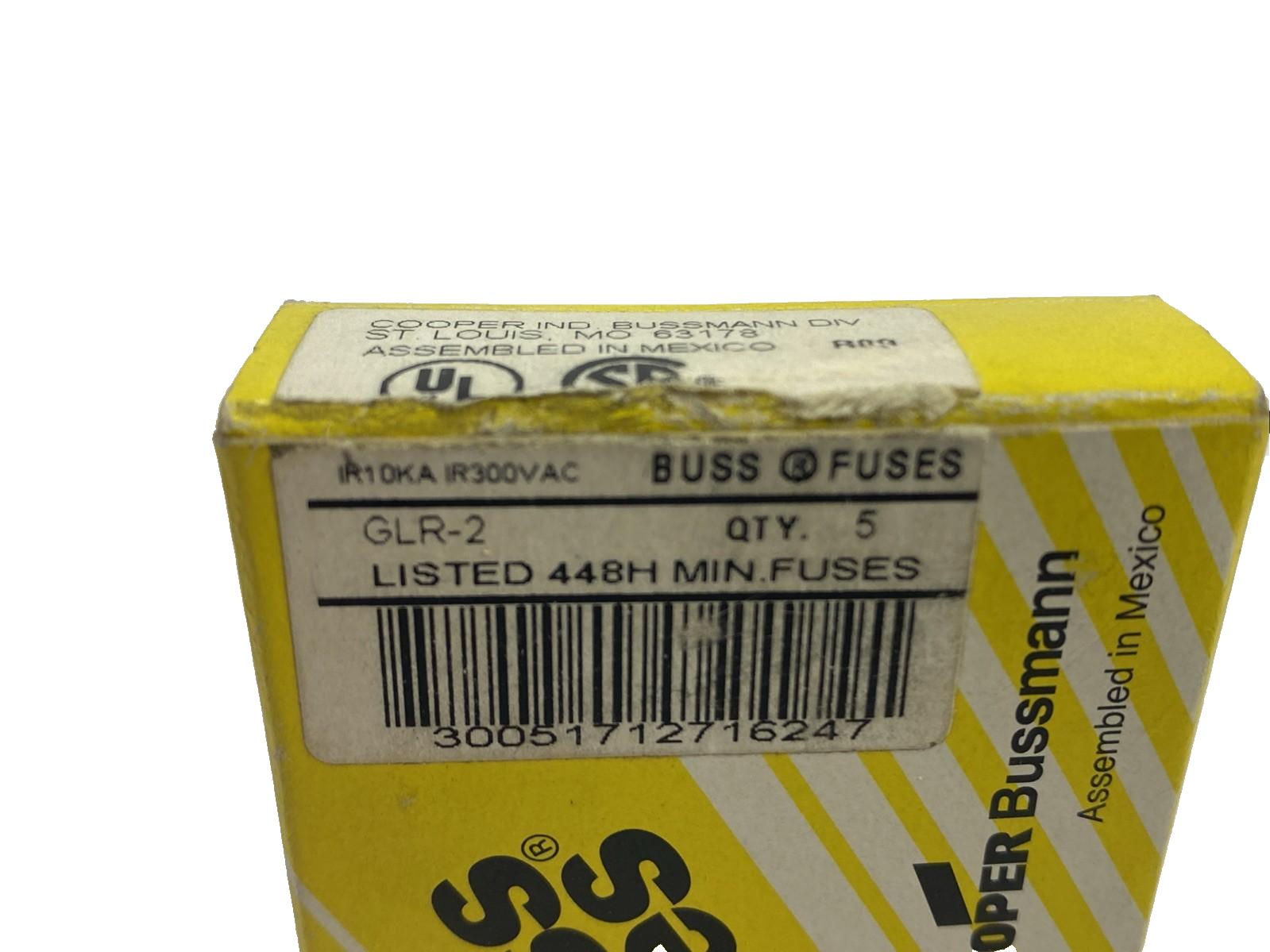 Cooper Bussmann GLR-2 Miniature Fast-Acting Fuse 2A 300VAC LOT OF 3 - Maverick Industrial Sales