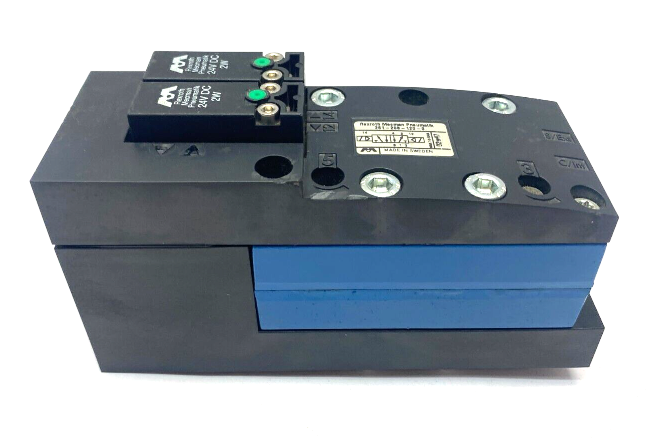 Rexroth Mecman Pneumatik 261-208-120-0 Pneumatic Solenoid Valve 24VDC Max 10 Bar - Maverick Industrial Sales