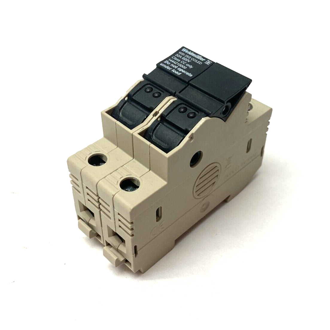 Weidmüller 1444210000 Fuse Terminal Block 2-Pole Beige 30A 600V WSI 25/2 CC/LED - Maverick Industrial Sales