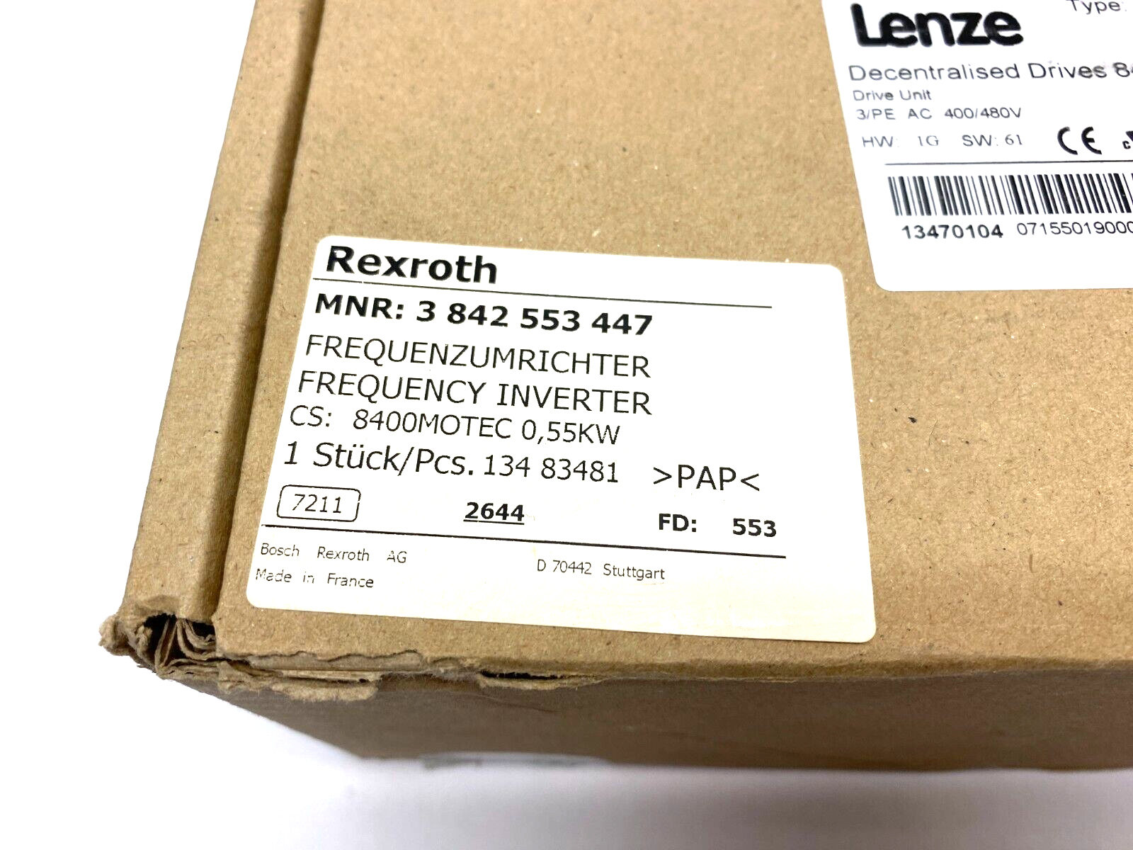Rexroth 3842553447 Lenze E84DGDVB55142PS Frequency Inverter Decentralized Drive - Maverick Industrial Sales