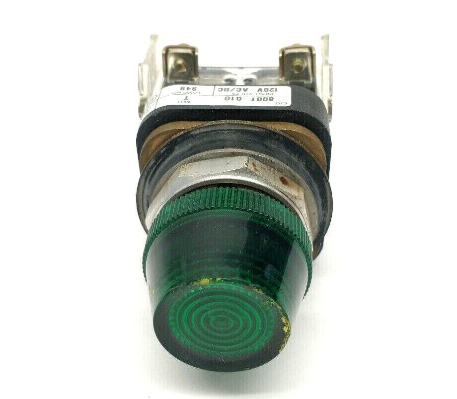 Allen Bradley 800T-Q10G Ser. T 30mm Green Pilot Light 120V AC/DC - Maverick Industrial Sales