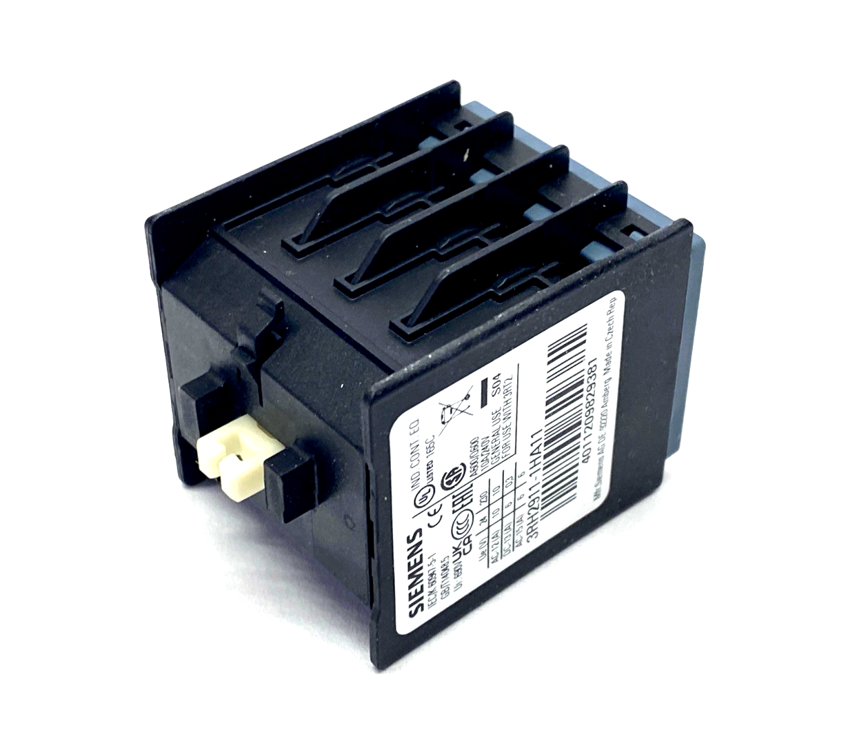 Siemens 3RH2911-1HA11 Auxiliary Switch Block 1 NO + 1 NC, For 3RT2 & 3RH2 - Maverick Industrial Sales