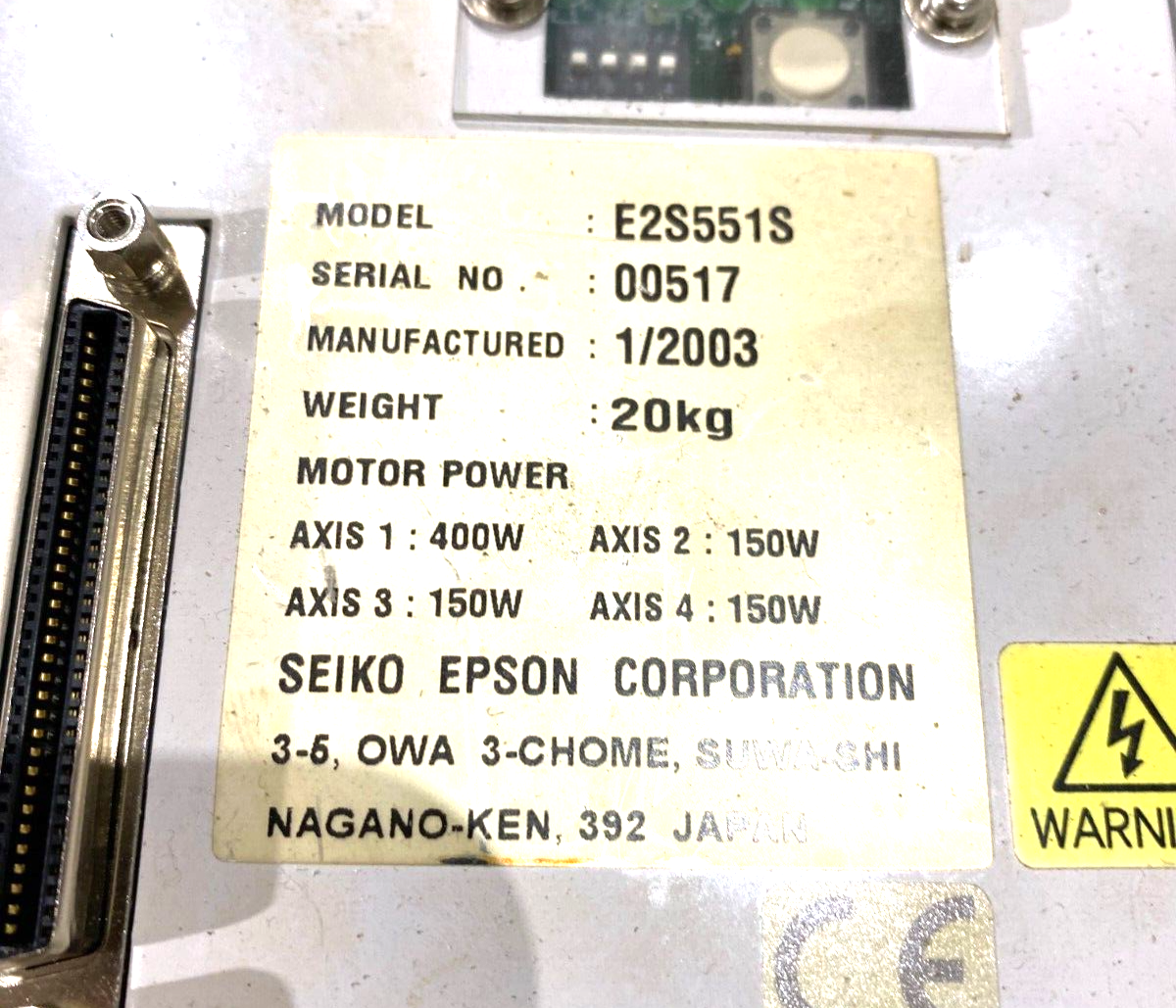 Seiko Epson E2S551S 4-Axis Manipulator Robot Arm NO CONTROLLER - Maverick Industrial Sales