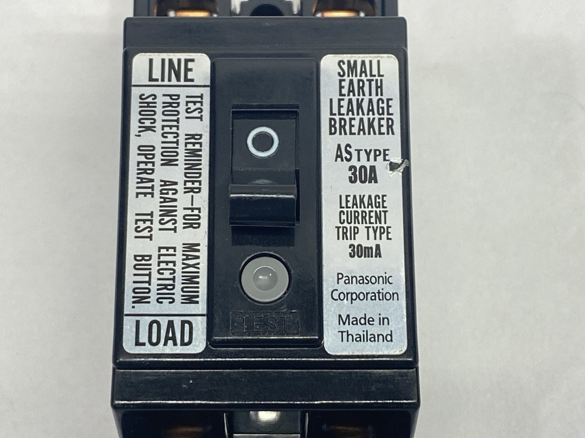 BJS 3030F1 | Panasonic Earth Leakage Circuit Breaker 30A 100-240V - Used - Maverick Industrial Sales