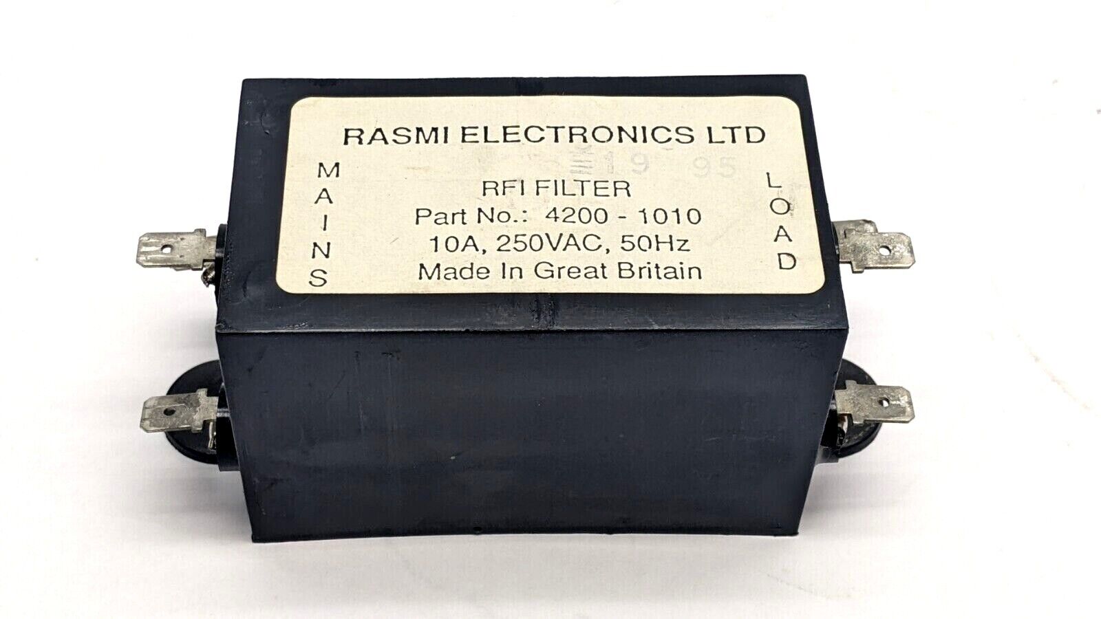 4200-1010 | RASMI RFI Filter 10A 250VAC 50Hz - Used - Maverick Industrial Sales