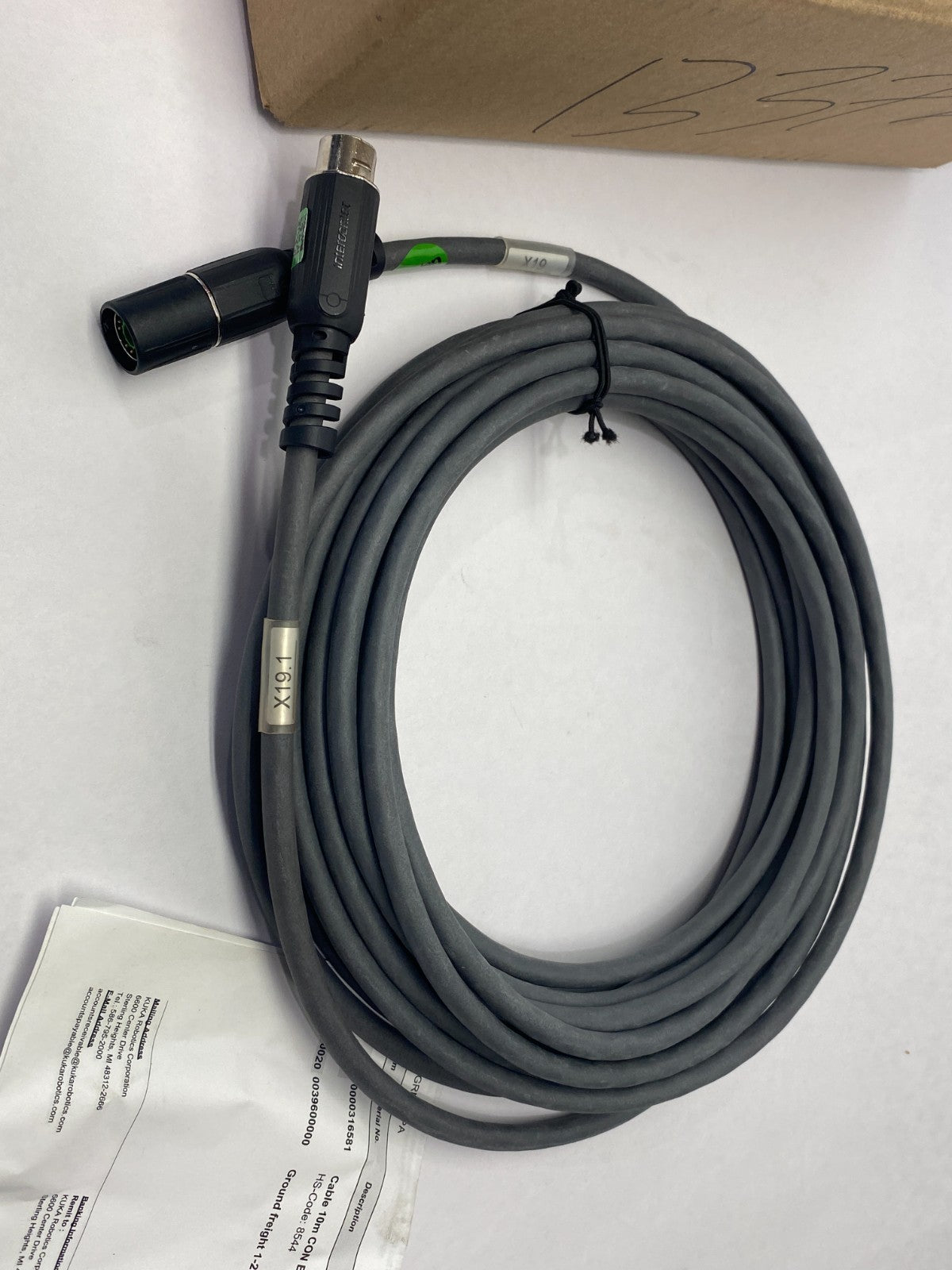 Kuka 316581 smartPAD Pendant Extension Cable 10m Length 00-316-581 - Maverick Industrial Sales