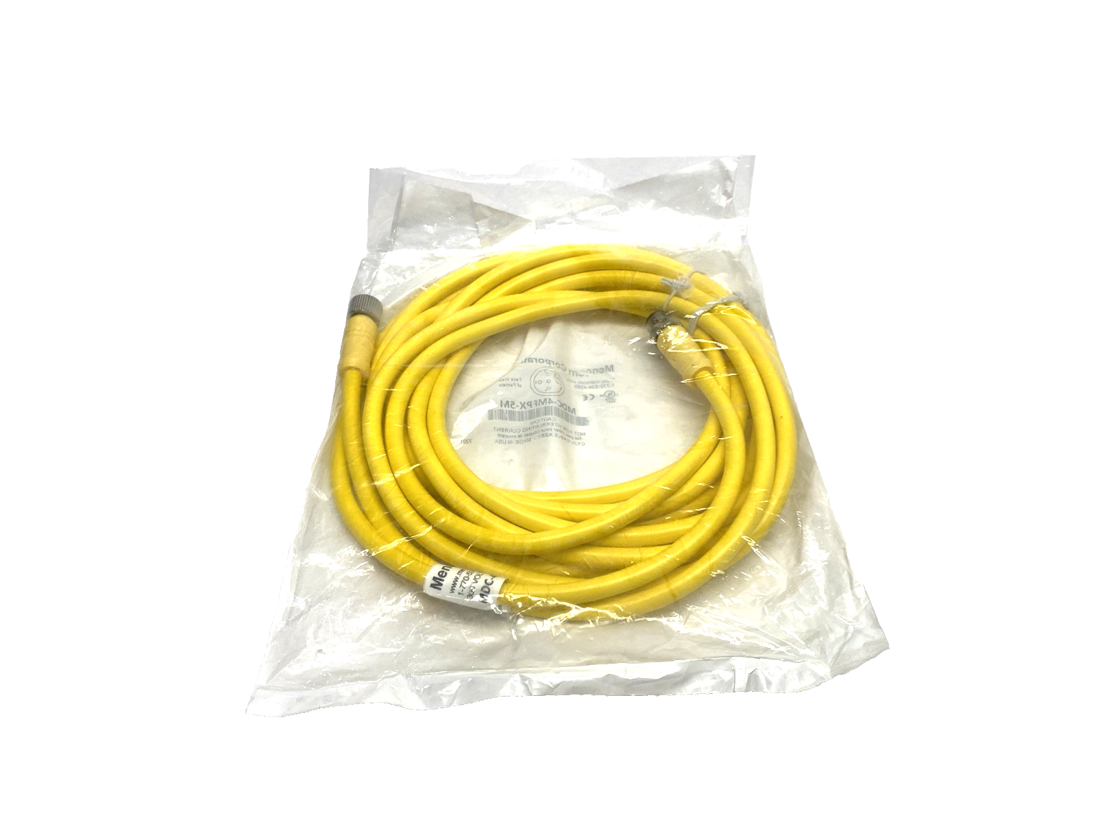 MDC-4MFPX-5M | Mencom Cordset M12 Male To Female 4-Pin 5m - New - Maverick Industrial Sales