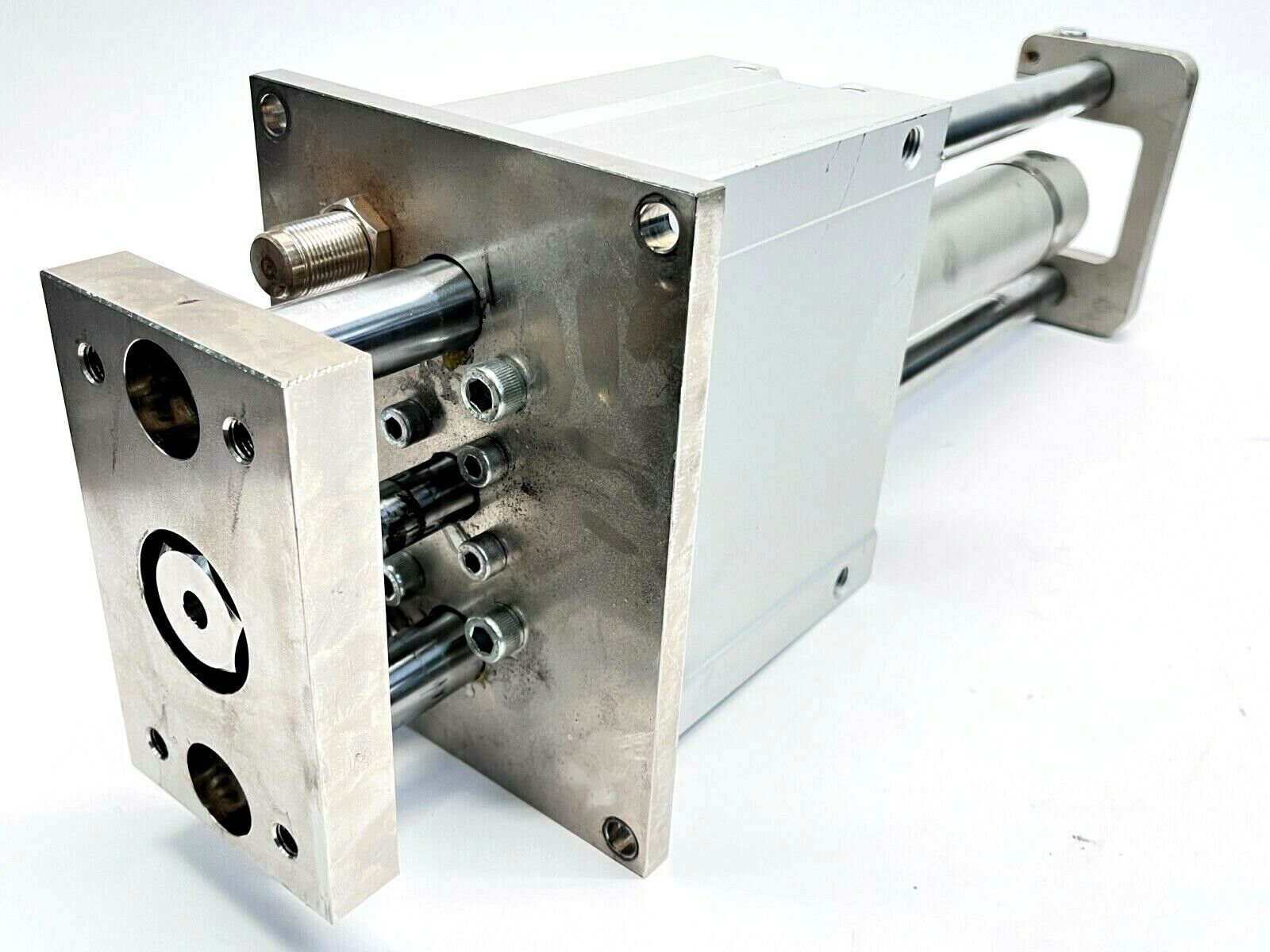 SMC MGGLF50TN-300-RL-M9BSAPC External Guided Cylinder w/ End Lock NO SWITCHES - Maverick Industrial Sales