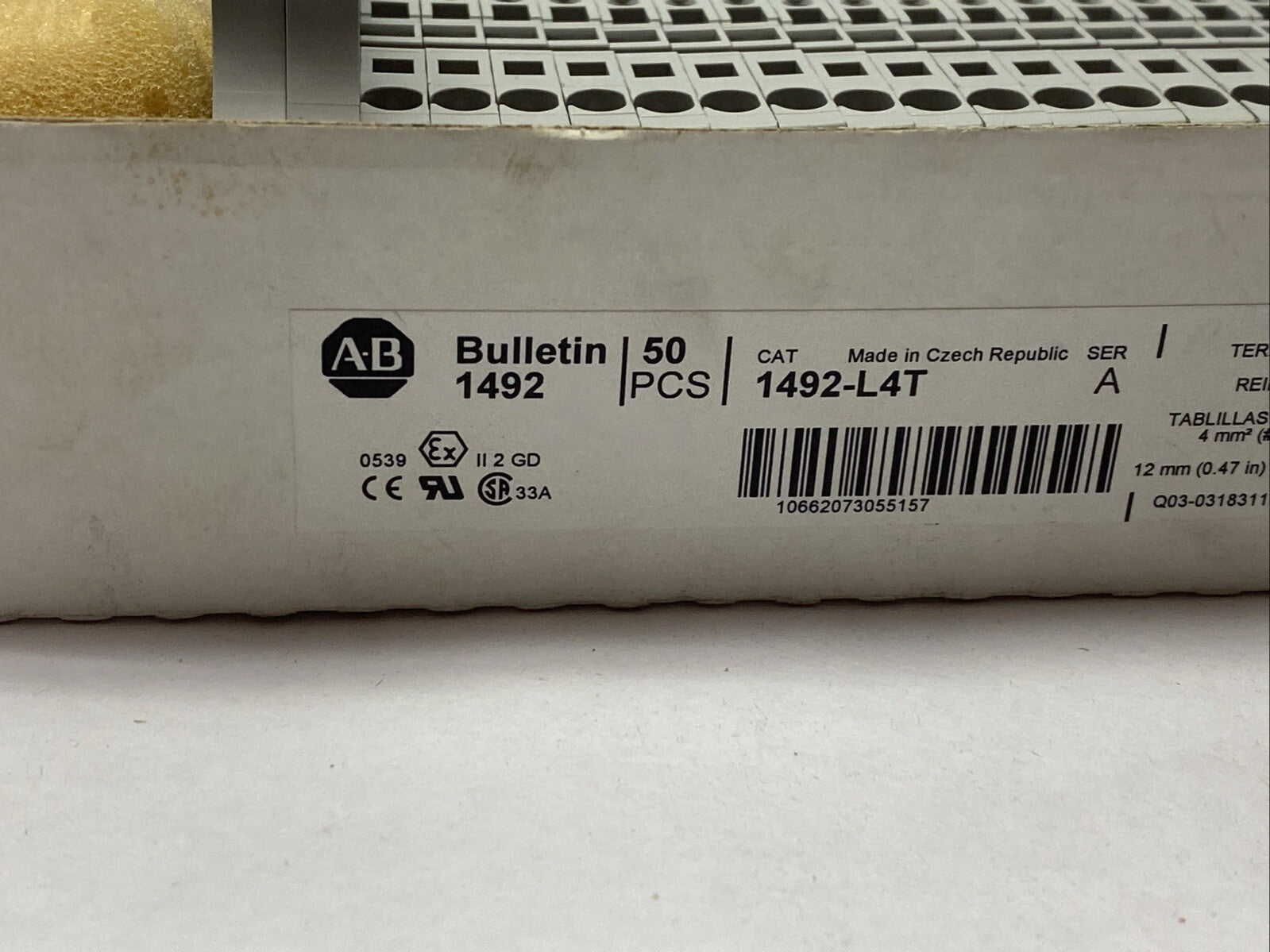 Allen Bradley 1492-L4T Ser A IEC Terminal Block LOT OF 44 - Maverick Industrial Sales