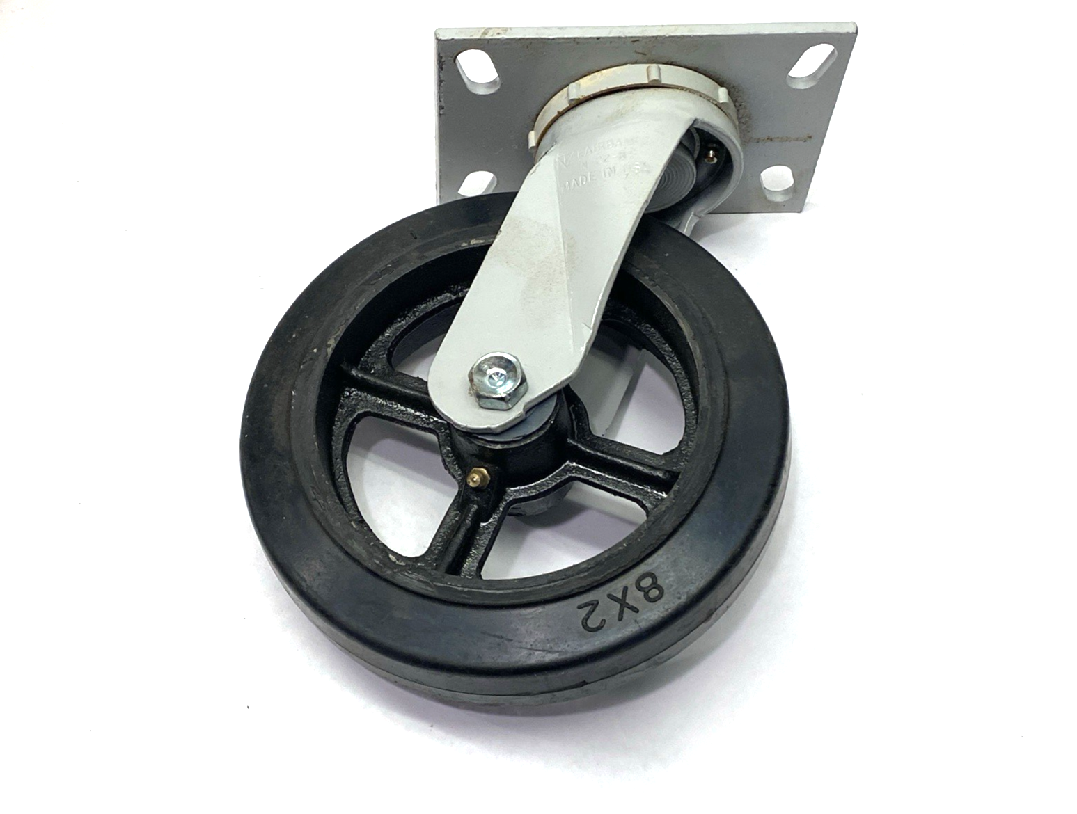 Fairbanks W26-8RT Top Plate Mount Swivel Caster 500lb Rubber 8" Dia PKG OF 4 - Maverick Industrial Sales