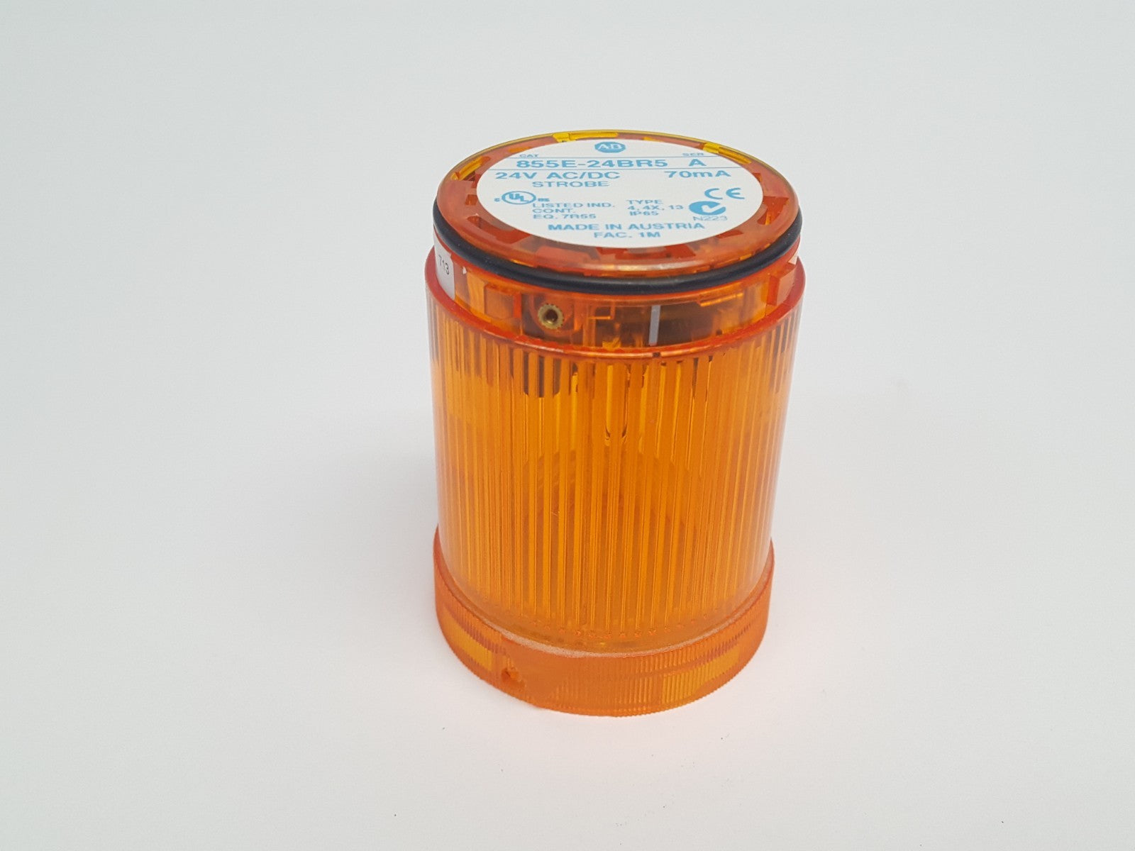 Allen Bradley 855E-24BR5 Orange Strobe Light Stack Ser A 50mm 24V AC/DC 70mA - Maverick Industrial Sales