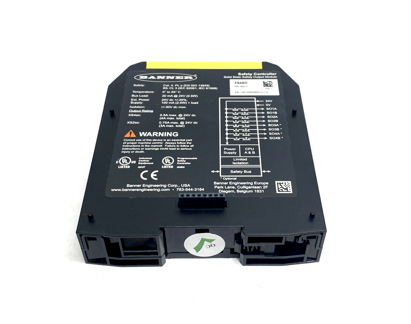 Banner XS4SO Safety Controller Solid-State Output Module 85073 - Maverick Industrial Sales