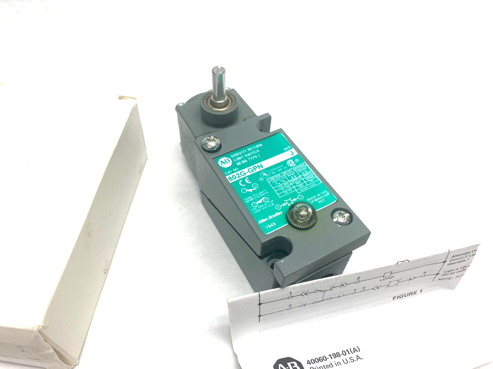 Allen Bradley 802G-GPN Ser. J Gravity Return Limit Switch NEMA Type 1 1 NO, 1 NC - Maverick Industrial Sales