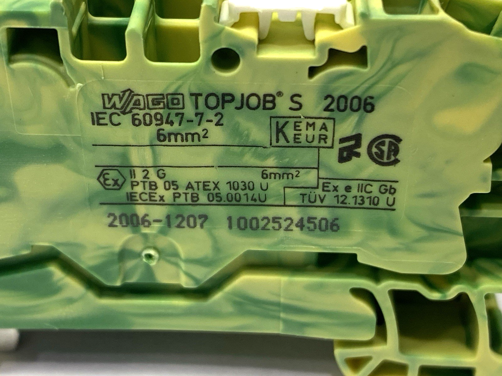 2006-1207 | Wago Topjobs Ground Terminal Block LOT OF 15 - Used - Maverick Industrial Sales