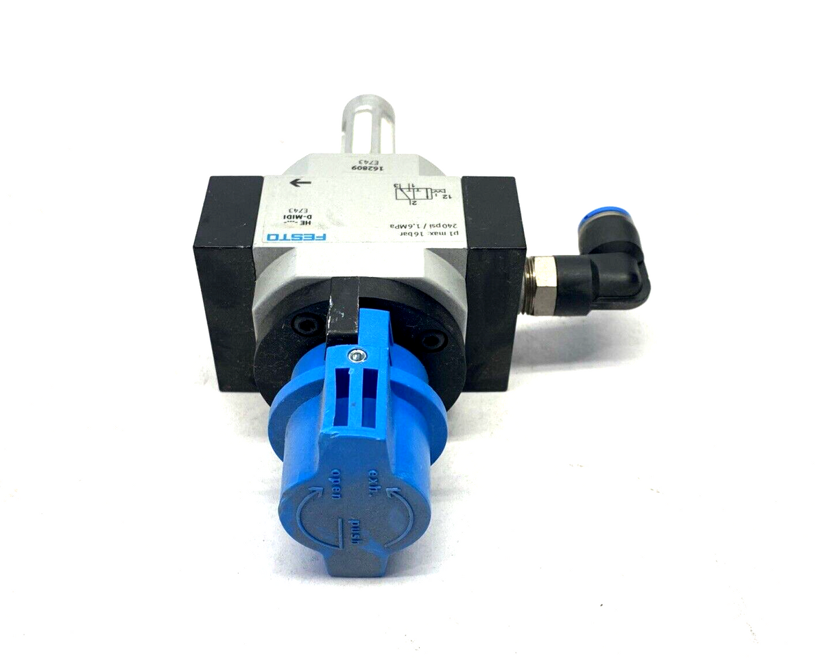 HE-3/8-D-MIDI, 162809 | Festo HE-3/8-D-MIDI Pneumatic On/Off Valve 162809 - Used - Maverick Industrial Sales