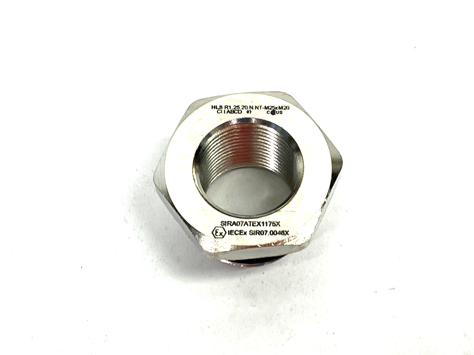 HLS R1.25.20.N.NT-M25xM20 Thread Reducer Fitting, Nickel Plated Brass - Maverick Industrial Sales