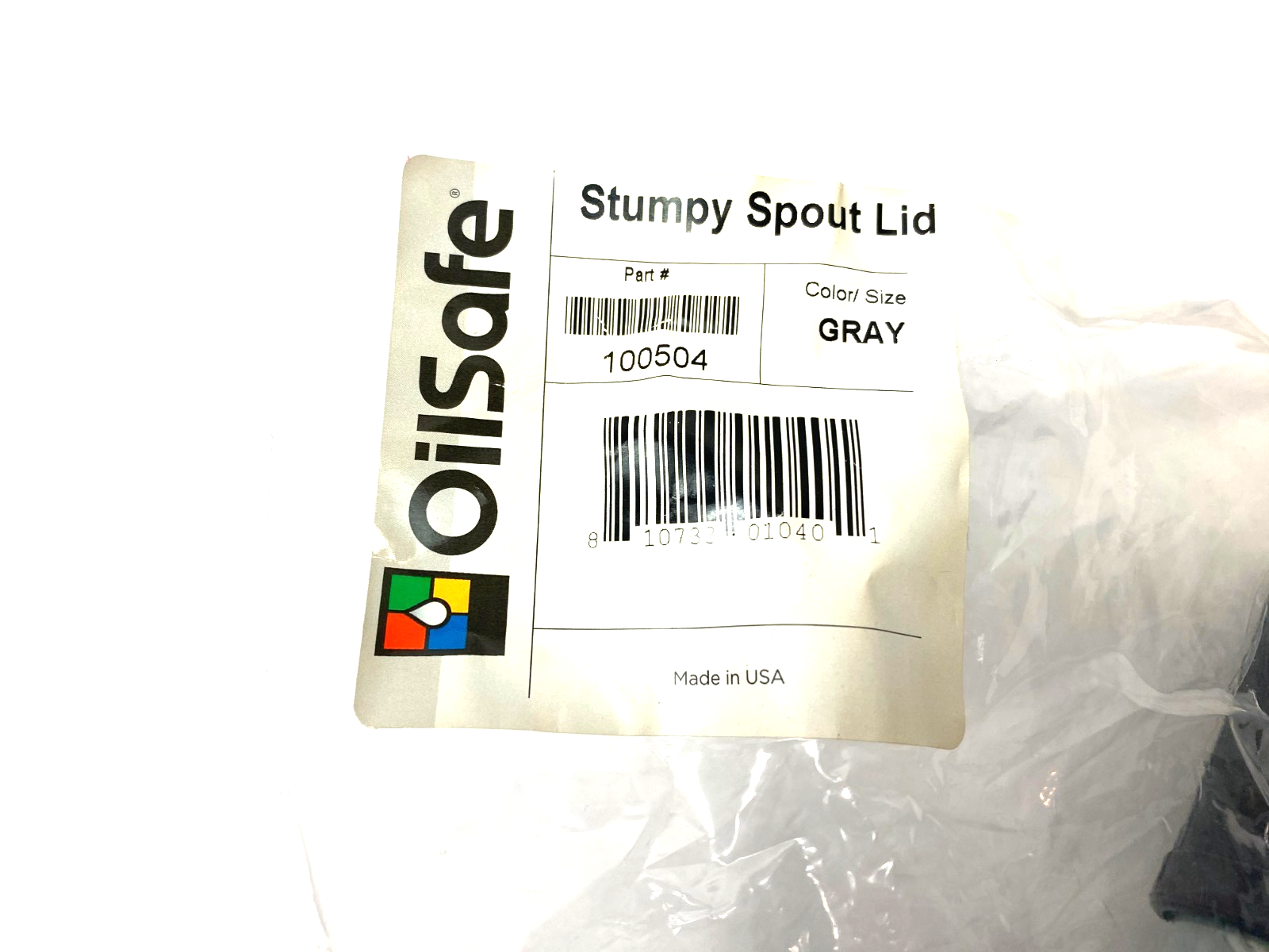 100504 | Oilsafe Stumpy Wide Spout Lid, Gray - New - Maverick Industrial Sales