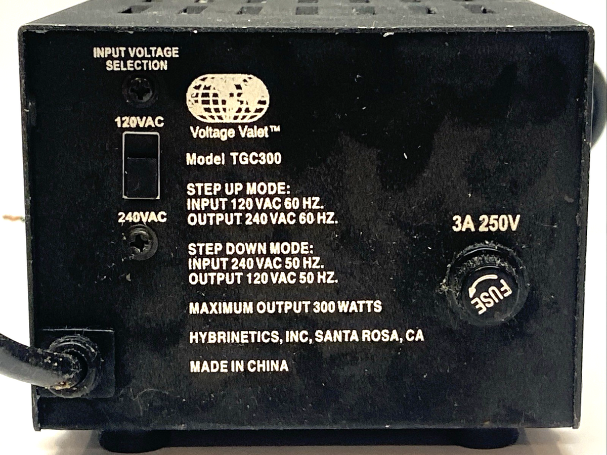 Voltage Valet TGC300 Step-Up/Step-Down Transformer 300W 120VAC Output - Maverick Industrial Sales
