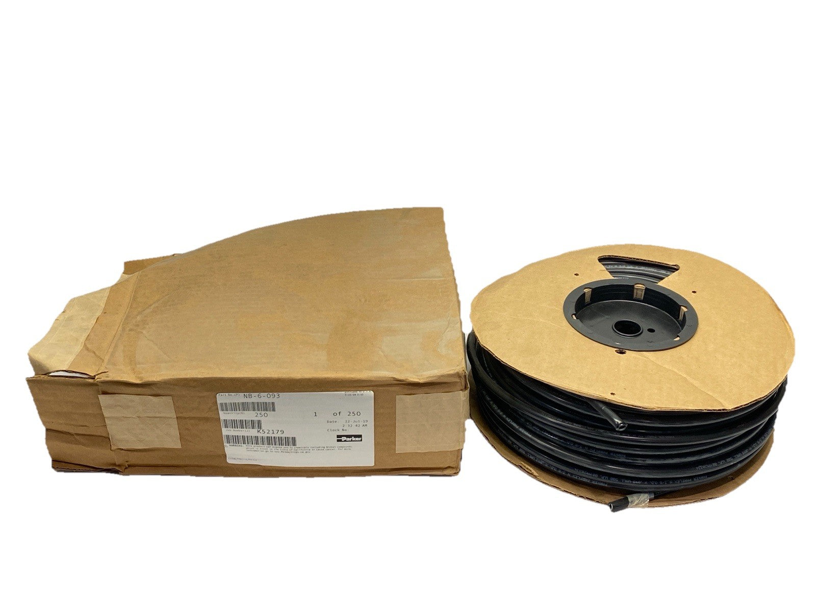 NB-6-093 | Parker Pneumatic Nylon Tubing Black 3/8" OD 250ft Length - New – Open box - Maverick Industrial Sales