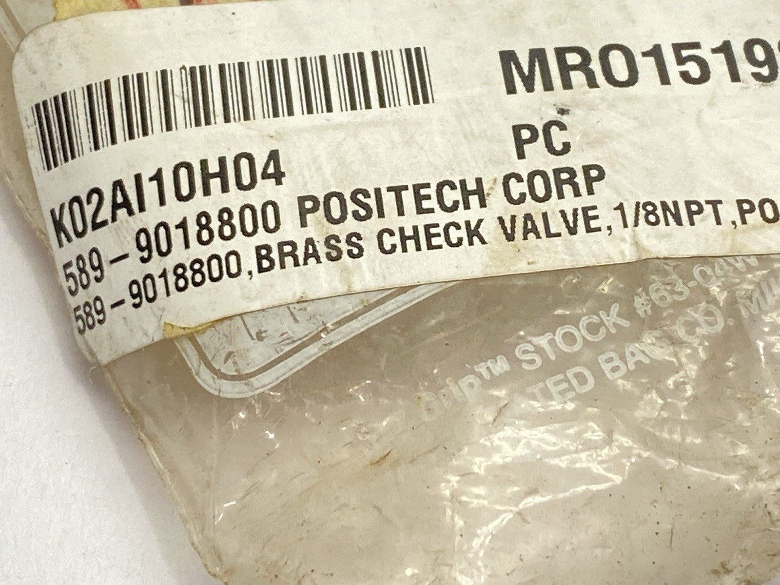 Positech 589-9018800 Brass Check Valve 1/8" NPT LOT OF 3 - Used - Maverick Industrial Sales