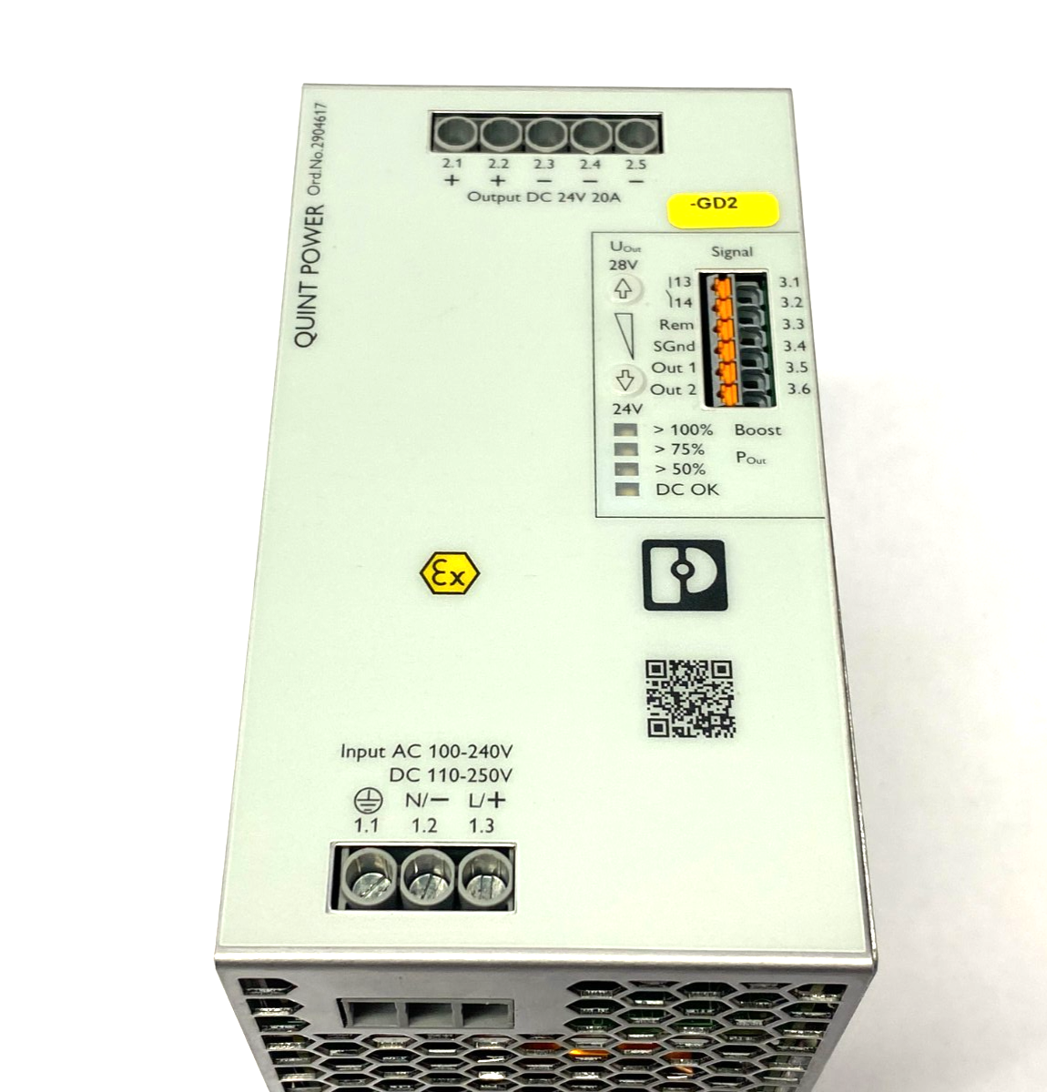 Phoenix Contact QUINT4-PS/1AC/24DC/20/+ Primary Switched Power Supply 2904617 - Maverick Industrial Sales