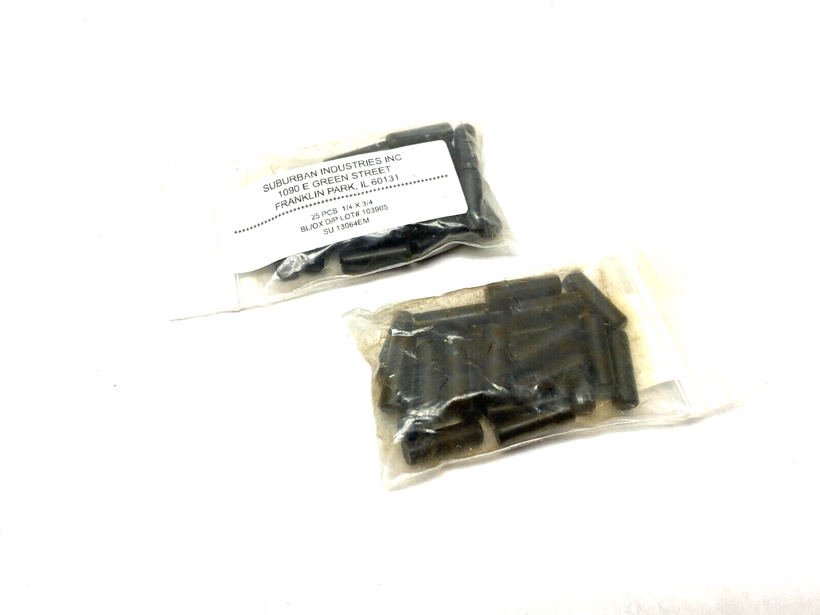 Suburban Industries 98381A328 Dowel Pin Black-Oxide Alloy 1/4" Dia LOT OF 50 - Maverick Industrial Sales