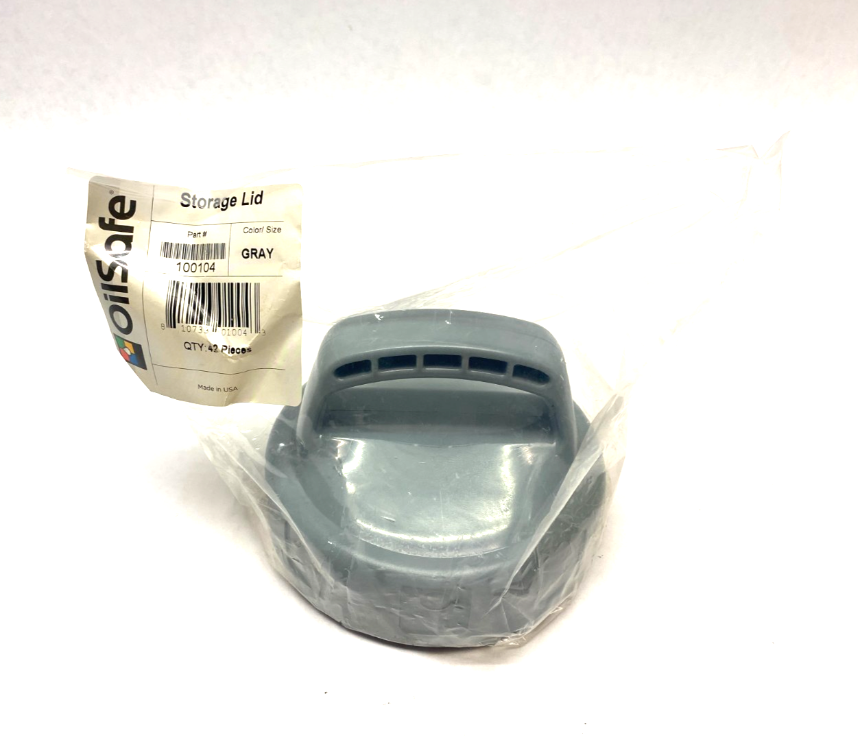 100104 | Oilsafe Spill-Proof Storage Lid, Gray - New - Maverick Industrial Sales