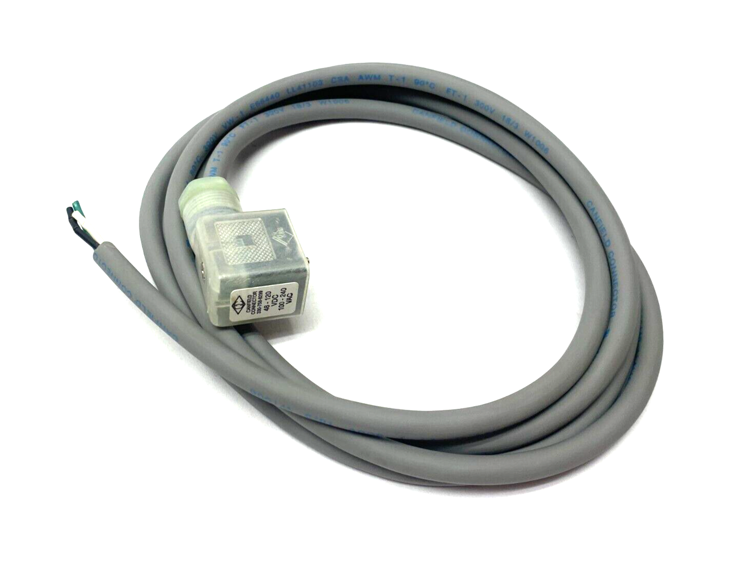 Canfield Connector Valve Plug Cordset 6' Length 3-Wire 48-120VDC/100-240VAC - Maverick Industrial Sales