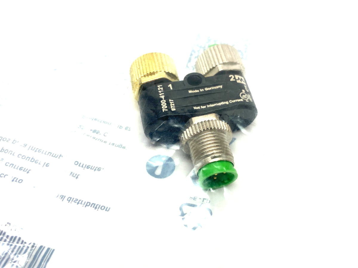 7000-41121-0000000 | Murrelektronik T-Coupler M12 male to 2x M12 female A-cod. - New - Maverick Industrial Sales
