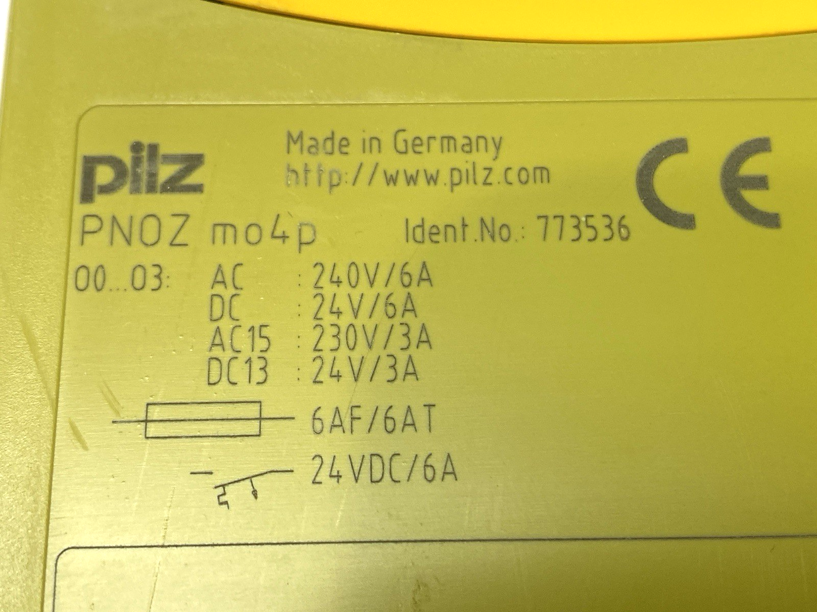 PNOZ mo4p 4n/o | Pilz Expansion Module 4-Digital Outputs 6A 773536 - Used - Maverick Industrial Sales