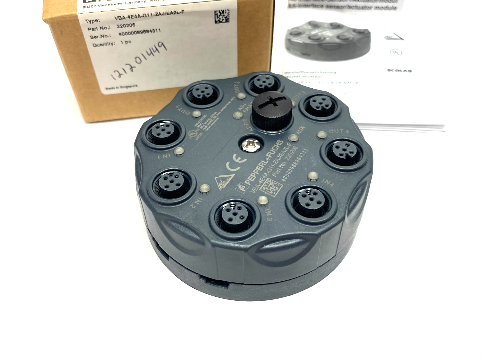 Pepperl+Fuchs VBA-4E4A-G11-ZAJ/EA2L-F Interface Sensor/Actuator Module 220206 - Maverick Industrial Sales