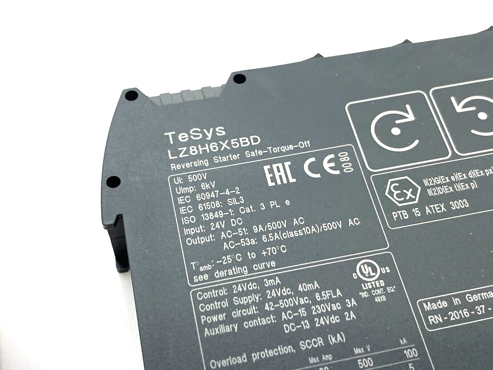 Schneider Electric LZ8H6X5BD TeSys Reversing Starter Safe-Torque-Off 24VDC - Maverick Industrial Sales