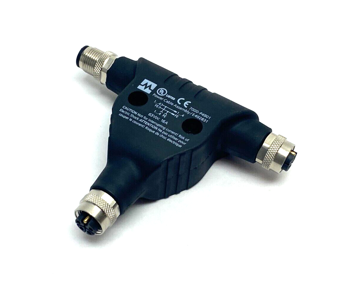 Murrelektronik 7000-P4901-0000000 T-Coupler M12 Axial M to F L-Coded - Maverick Industrial Sales