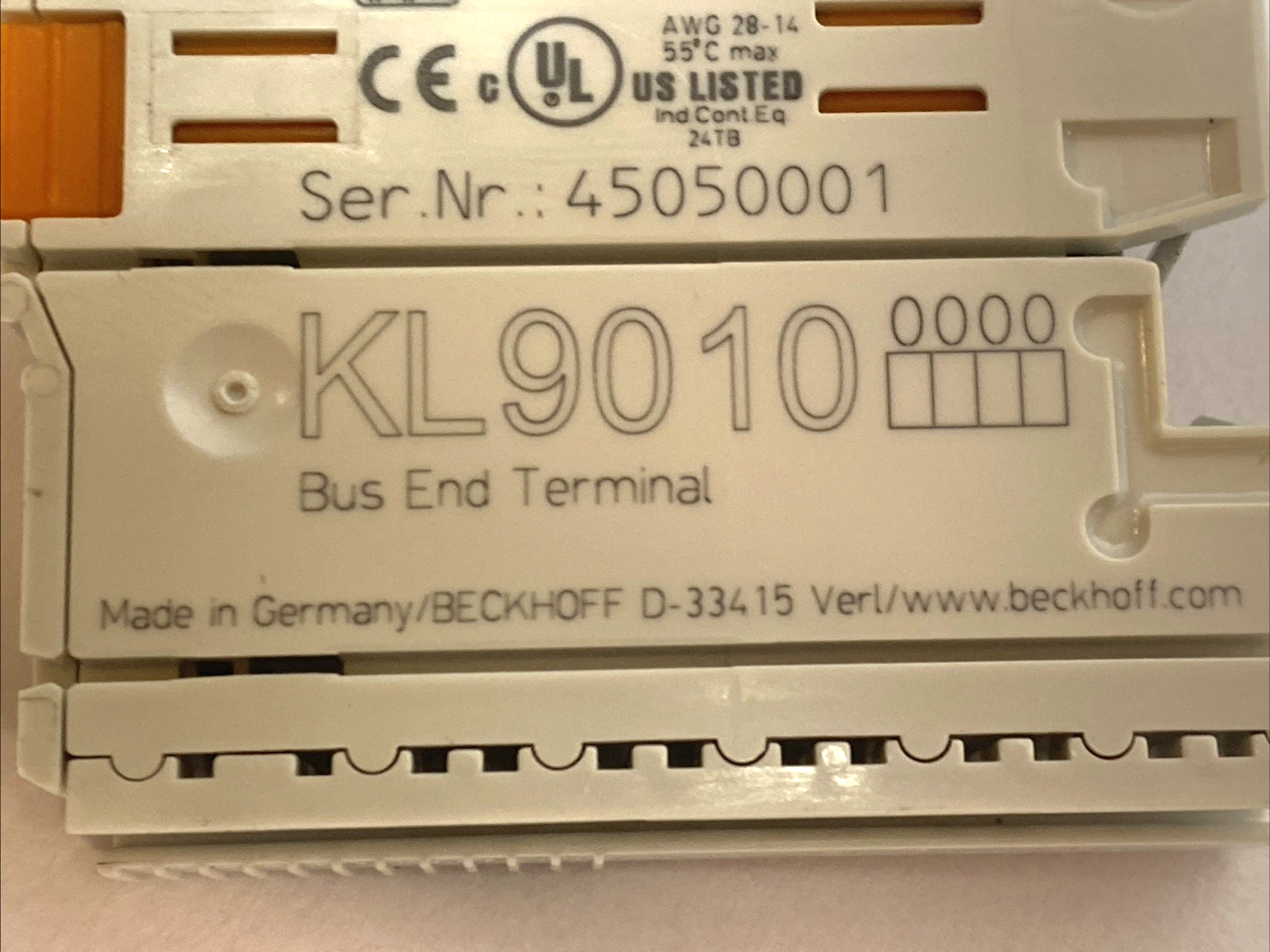 KL9010 | Beckhoff Bus End Terminal K‑Bus End Module for KL Series I/O LOT OF 2 - Used - Maverick Industrial Sales