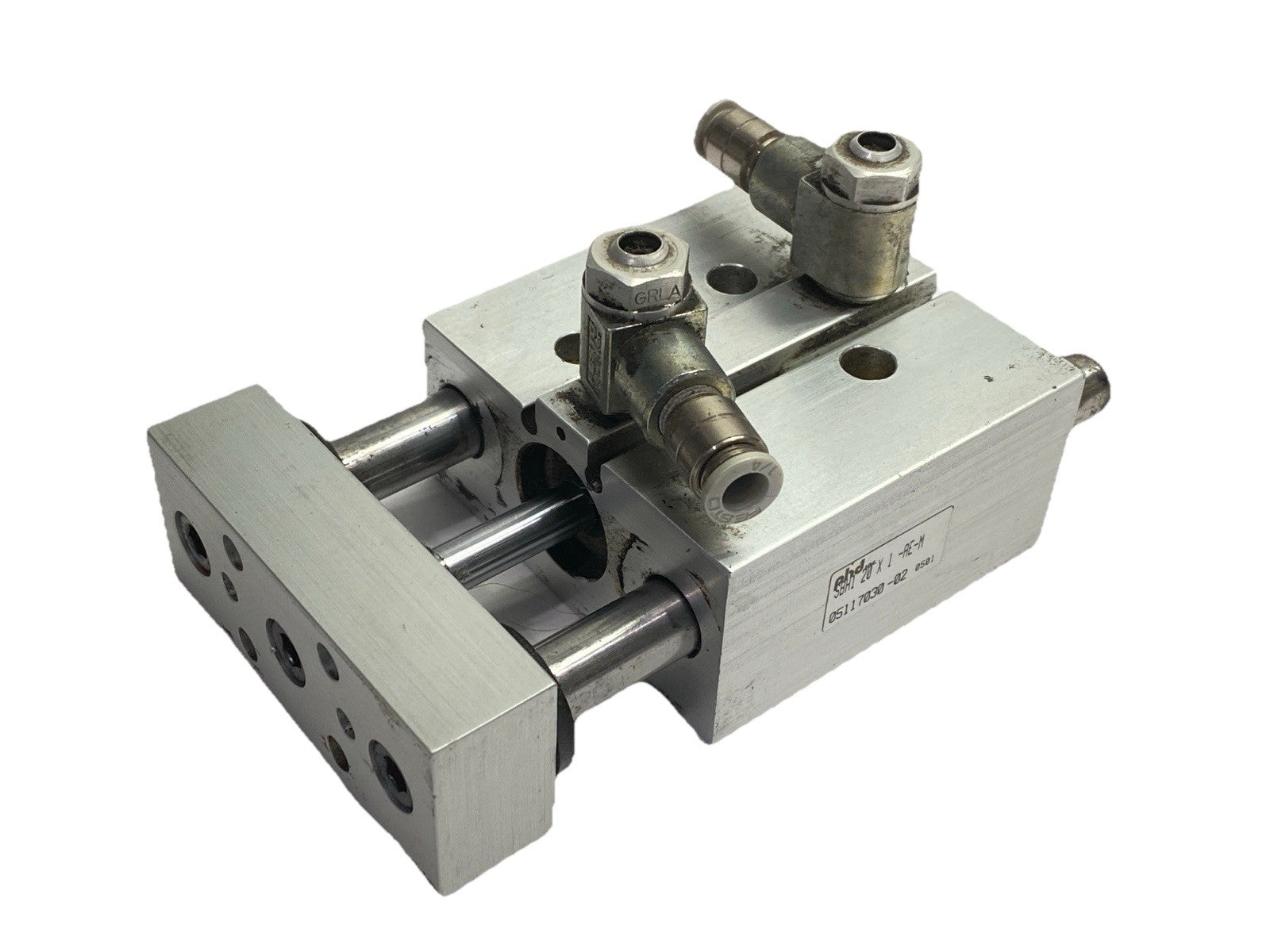 SBH120x1-AE-M | PHD Compact Thruster Pneumatic Slide 20mm Bore 1" Stroke - Used - Maverick Industrial Sales