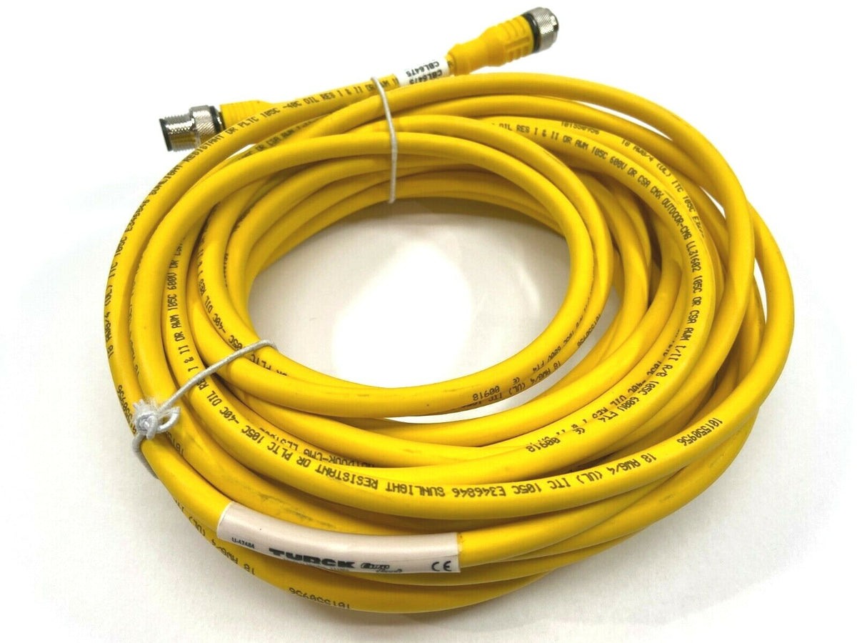 RKC 4.4T-9-RSC 4.4T/S3060 | Turck U-47484 Male to Female Eurofast Cordset - Used - Maverick Industrial Sales