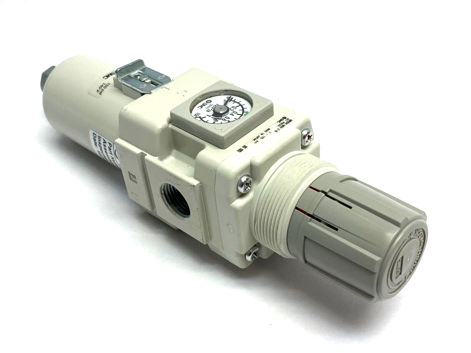 SMC AW30K-N03E-12Z-B Modular Filter Regulator Embedded Gauge 7~125psi 3/8" NPT - Maverick Industrial Sales