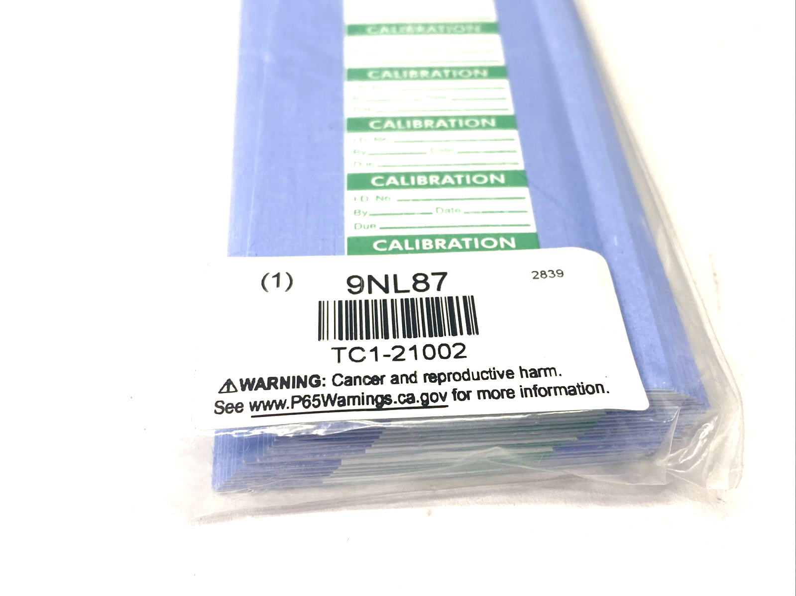 Stranco Inc TC1-21002 Calibration Label 1" x 1/2" Green/White Polyester 350-PACK - Maverick Industrial Sales