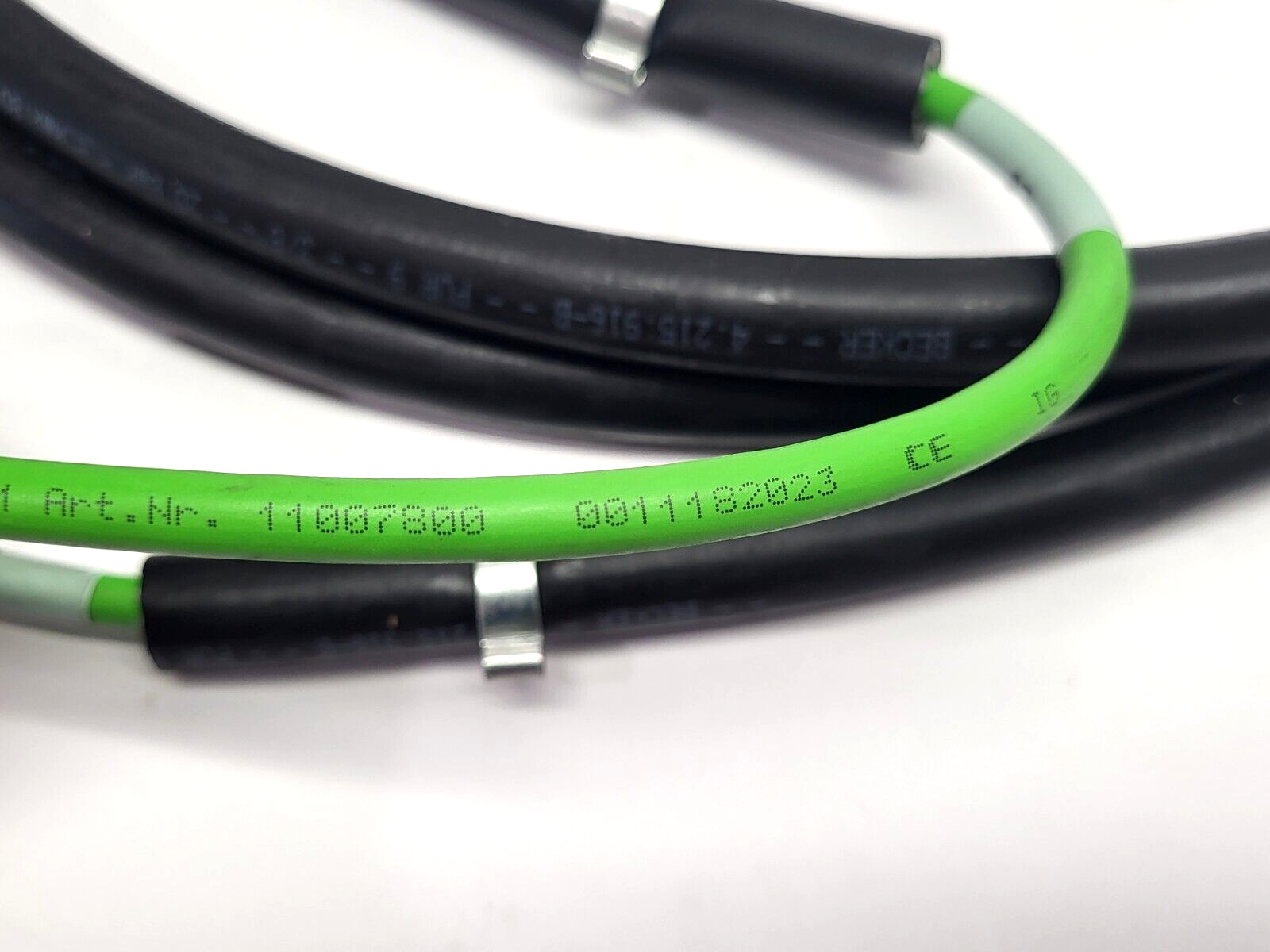 11007800, 001182023 | Helukabel industrial 11007800 Cable 12' 4-Pin Male to Male RJ45 001182023 - Used - Maverick Industrial Sales