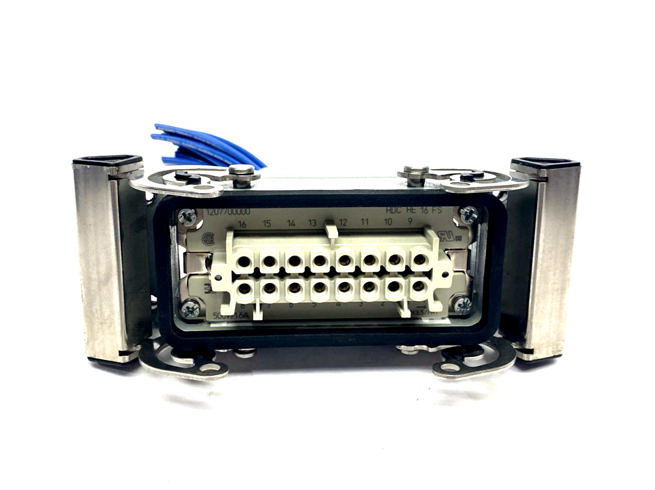 Weidmuller 1208600000 Housing HDC 16B ABU, 1207700000 Female Insert HDC HE 16 FS - Used - Maverick Industrial Sales