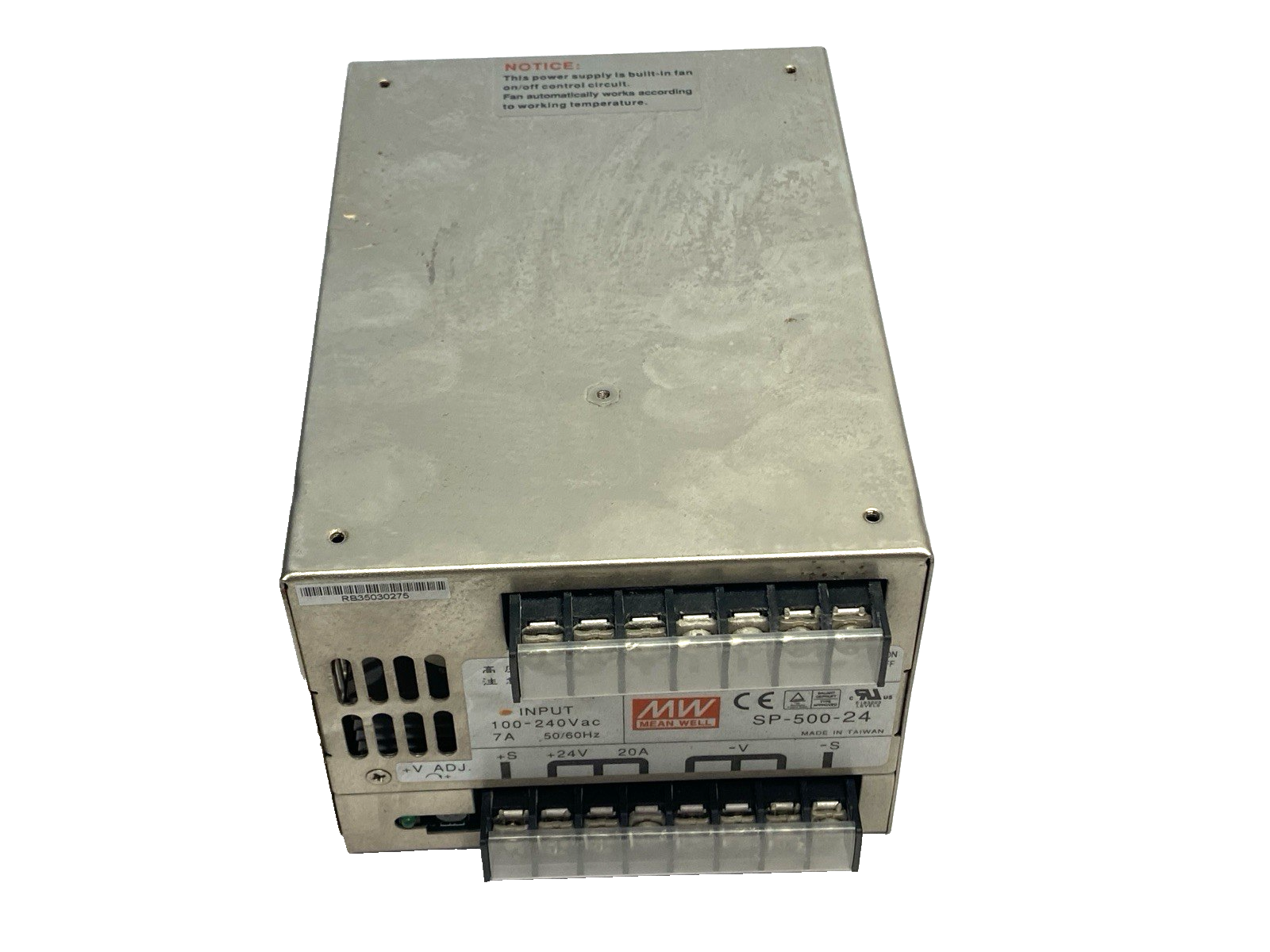Mean Well SP-500-24 Switching Power Supply 24V 20A 100-240VAC - Maverick Industrial Sales