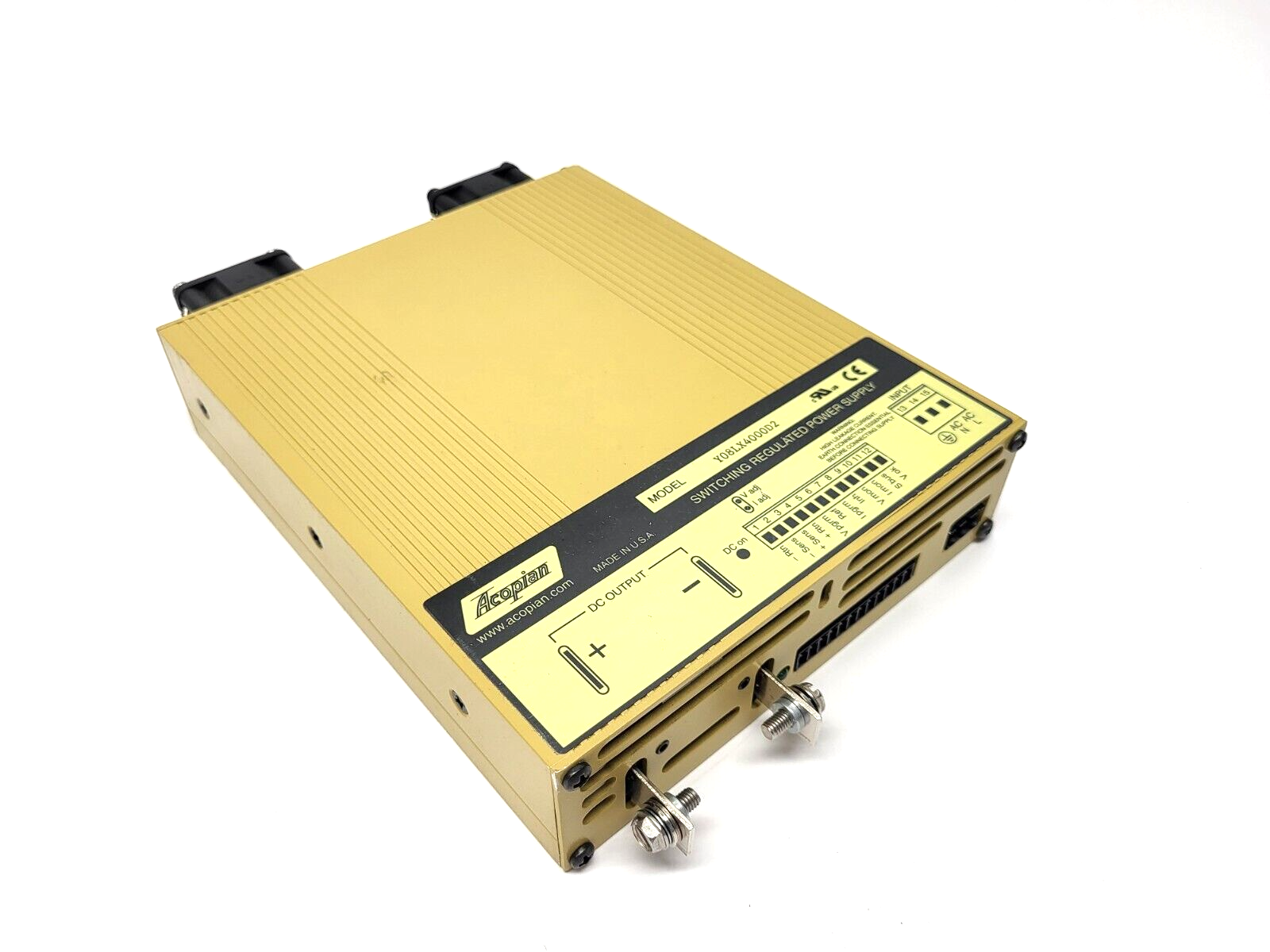 Acopian Y08LX4000D2 Switching Regulated Power Supply 90-265 VAC or 110-350 VDC - Maverick Industrial Sales