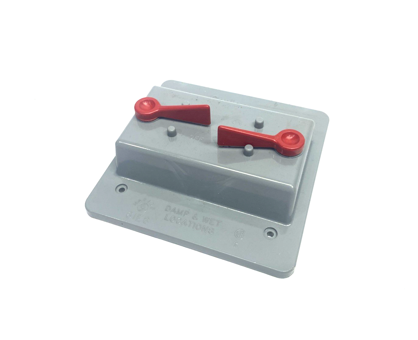 Carlon E9G2SSN 2-Gang Double Toggle Weather-Proof Cover, Gray - Maverick Industrial Sales
