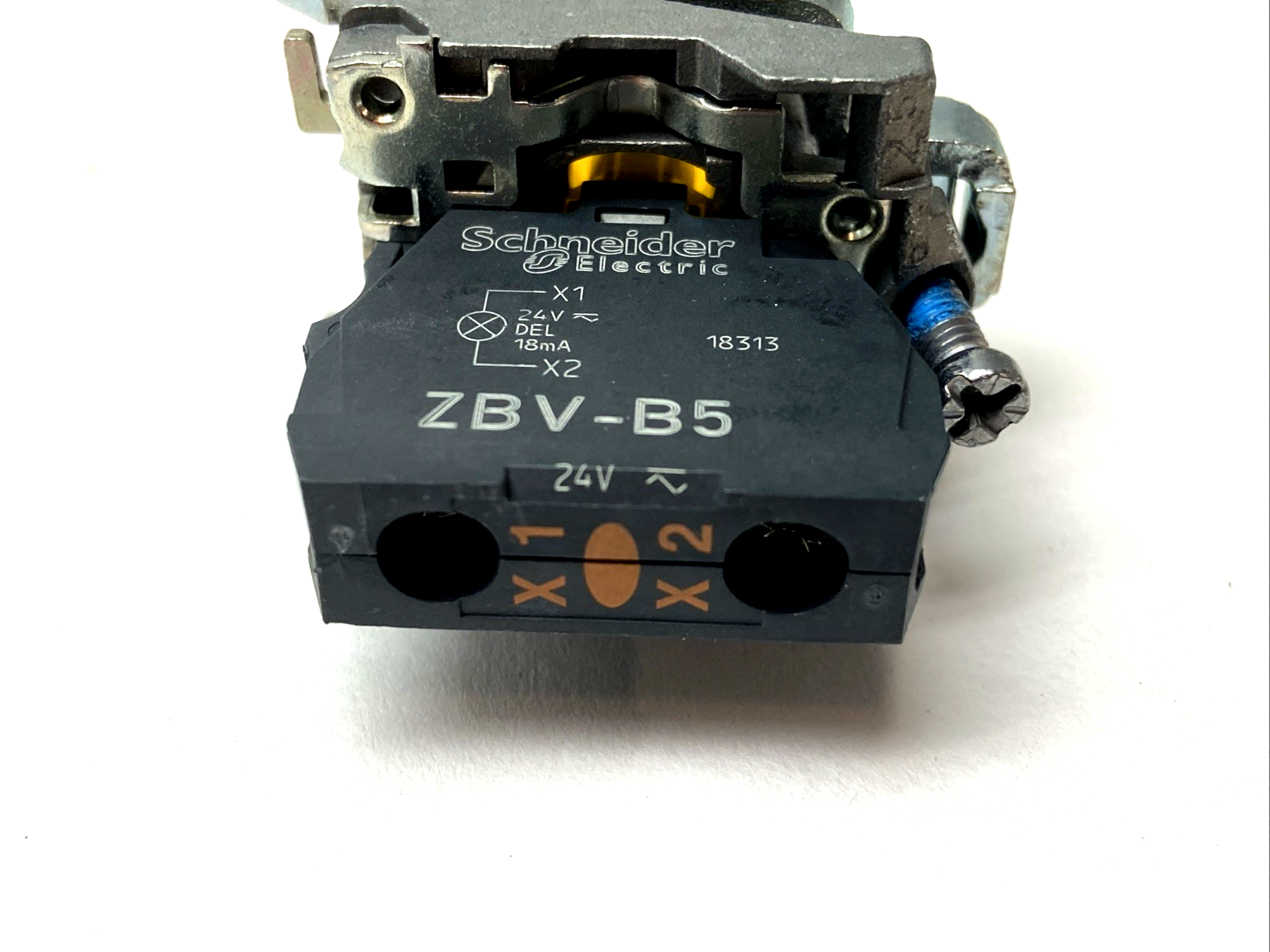 Schneider Electric XB4BVB5 Pilot Light Harmony XB4 Metal Orange 22mm - Maverick Industrial Sales